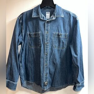Vintage Old Navy Denim Button Down Shirt L Large